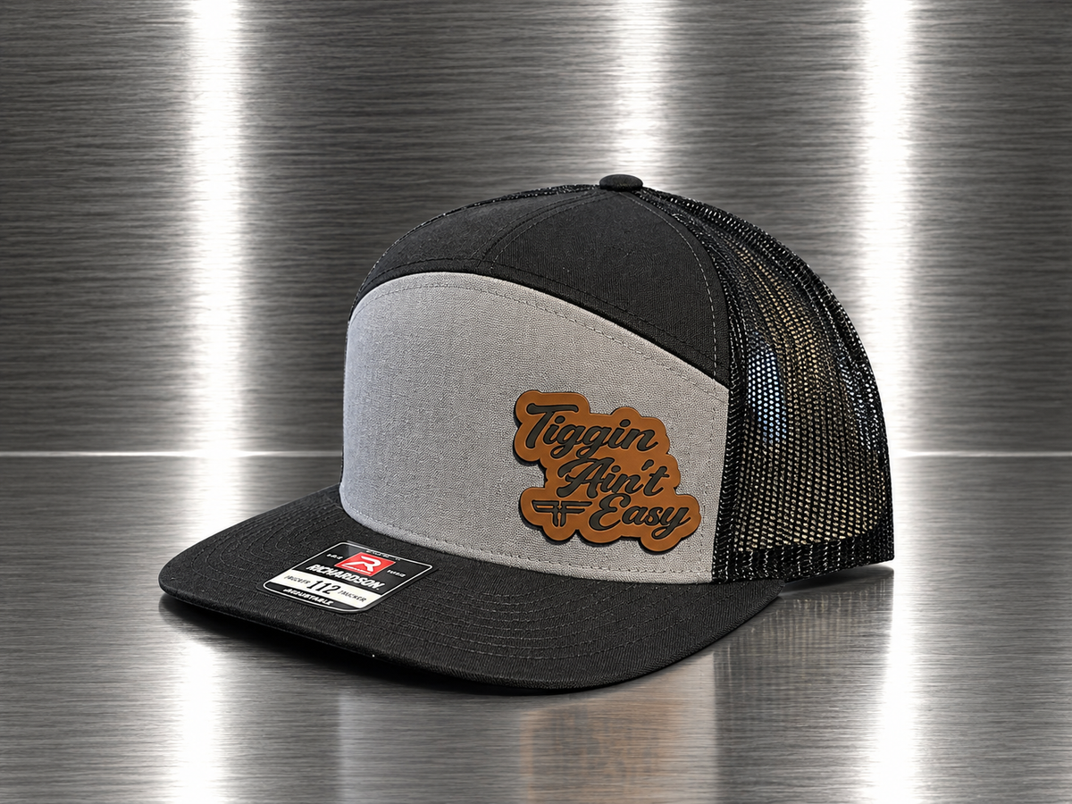 Tiggin Ain't Easy Grey/Black 7 Panel Hat