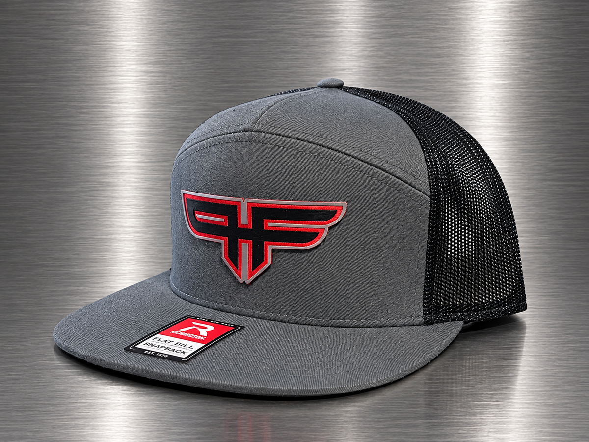Gray/Black Red Logo