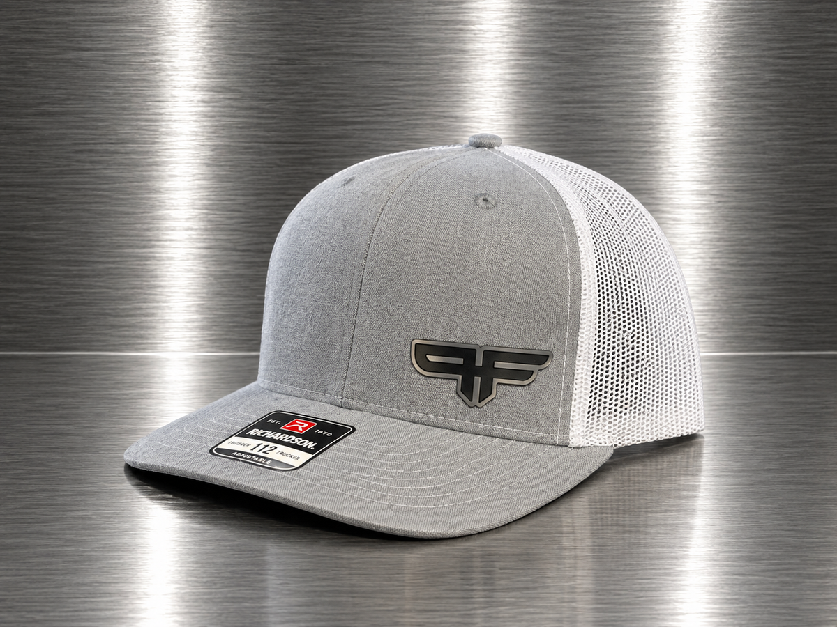 Grey/White Curved Hat