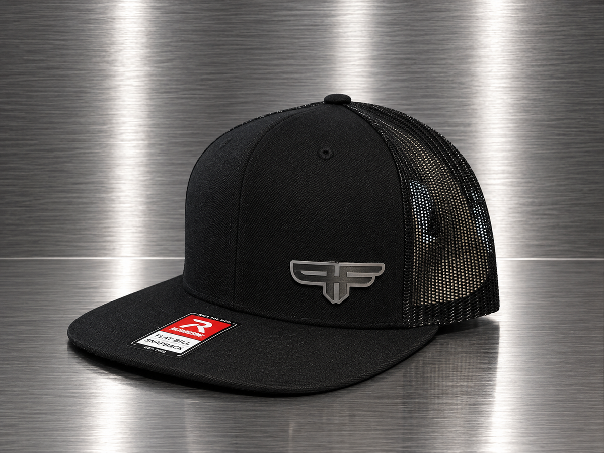 Black/Black Flat Bill Hat