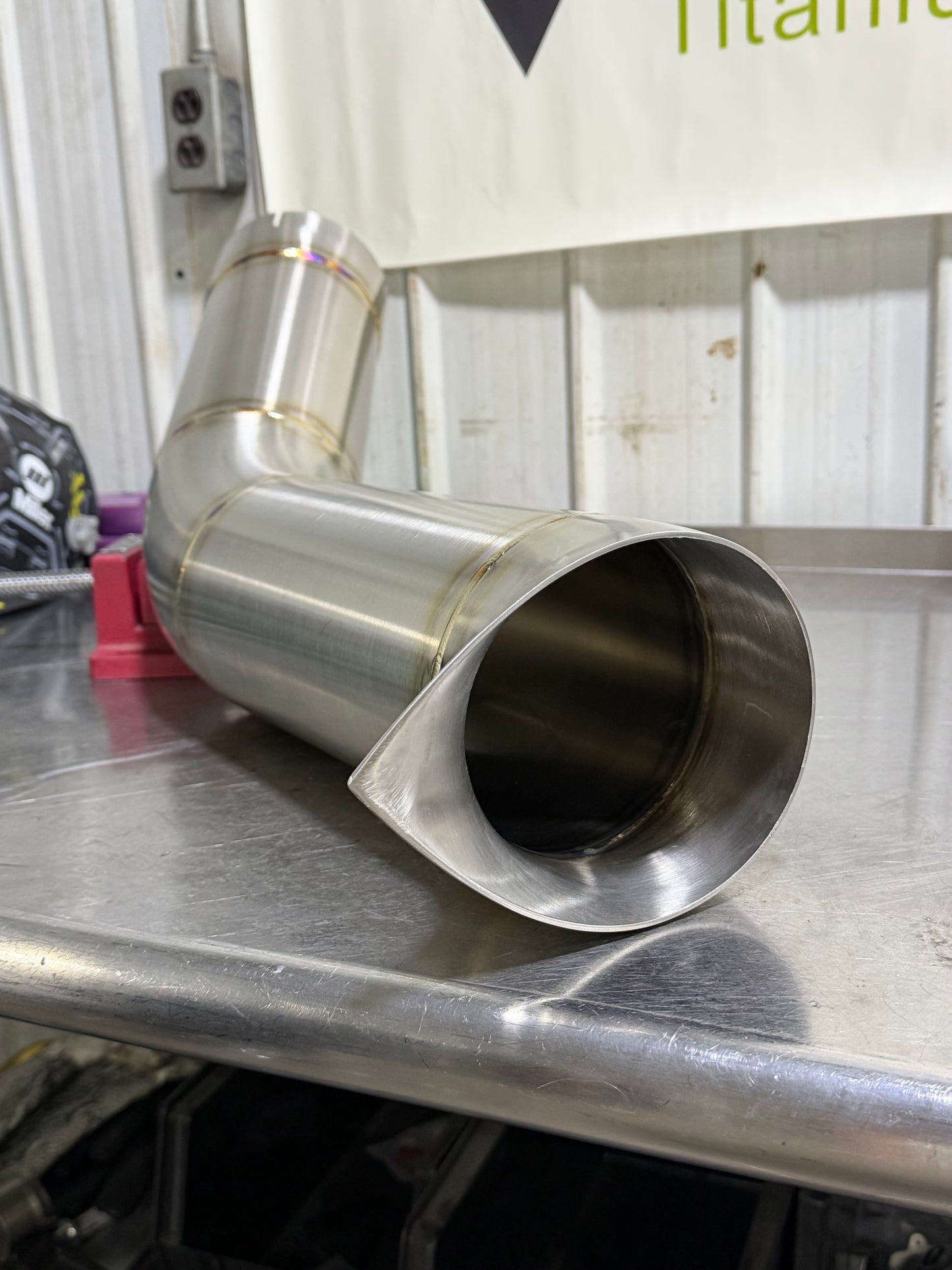 Stainless Tear Drop Exhaust Tip Elbow